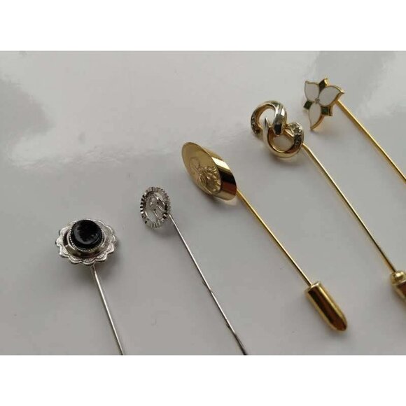 Vintage Lapel Pins Gold & Silver toned (5 pieces) - Picture 2 of 6